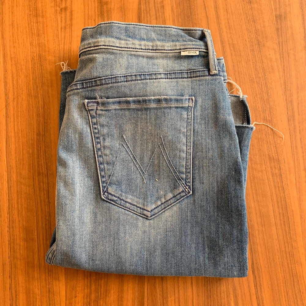 Knee length jean Mother skirt. Like new. Size 30.
